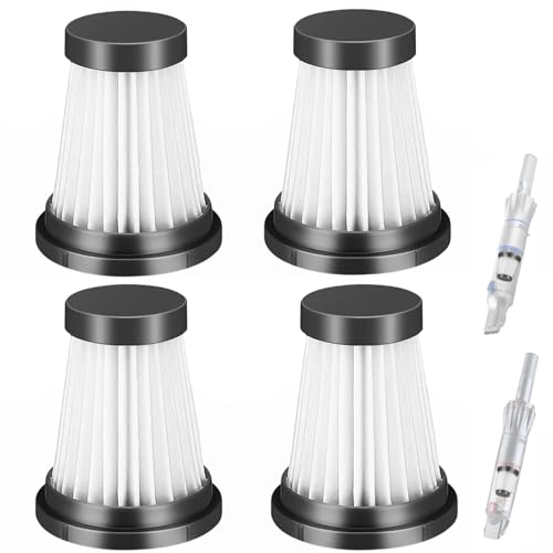 KiimSin 4 Stück HEPA Filter Ersatzteile für Moosoo K12 Pro K13 Akku-Staubsauger, für Geniu-Invictus One K13 Pro Handstaubsauger Filter Zubehör von KiimSin