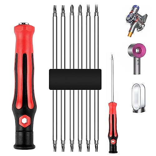 KiimSin 6 in 1 Schraubendreher Set für Dyson Haartrockner für Dyson V6 V7 V8 V10 V11 V15 DC24 DC40 DC41 DC50 Staubsauger, Schlitz, Kreuzschlitz, Torx Schraubendreher Set, Wartung Demontage Zubehör von KiimSin