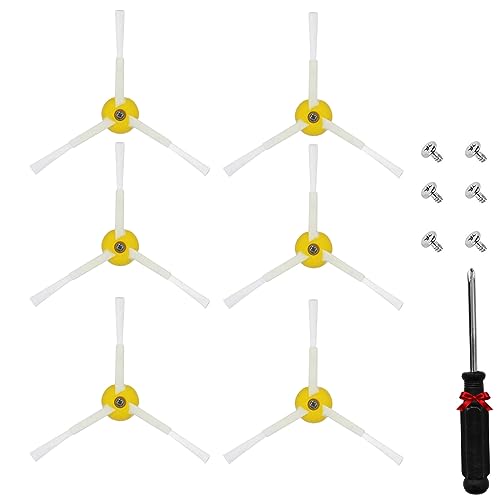 KiimSin 6Pcs Seitenbürsten Ersatzteile für iRobot Roomba 600 700 800 900 Series 675 694 677 850 860 865 866 870 880 885 886 890 980 960 Staubsauger Zubehör, Staubsauger bürste + Schraubendreher von KiimSin