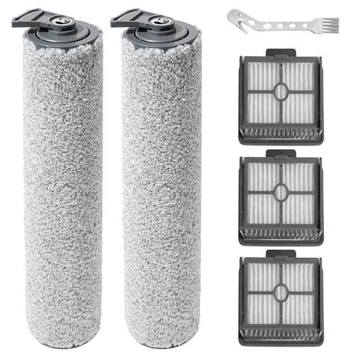KiimSin Zubehör für Dreame H11 / H11 MAX / H12 Core Nass- und Trockensauger Ersatzteile, 2 Hauptbürste + 3 HEPA Filter + 1 Reinigungsbürste von KiimSin