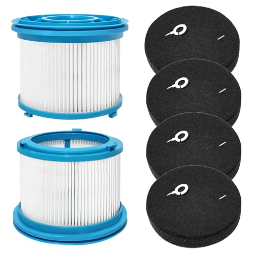 KiimSin Ersatzfilter Zubehör für für Bissell PowerClean FurFinder/PowerClean FurGuard (4091N & 4245) Akku-Staubsauger Ersatzteile, 2 HEPA Filter und 4 Vorfilterpads von KiimSin