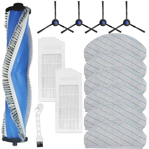 KiimSin Ersatzteil für Ecovacs Deebot N20 Pro Plus / N20 / N20 Plus Staubsauger roboter Zubehör,1 Hauptbürste + 2 HEPA Filter + 6 Wischtücher + 4 Seitenbürsten + Bürste von KiimSin