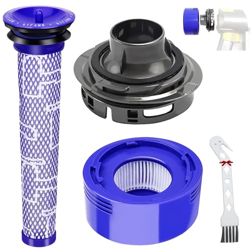 KiimSin Motor Heckabdeckung + Filter + Vorfilter Set Ersatz für Dyson V7 V8 Staubsauger Staubsauger Zubehör, für Dyson Motorabdeckung HEPA filter-Staubsaugerfilter-Set von KiimSin