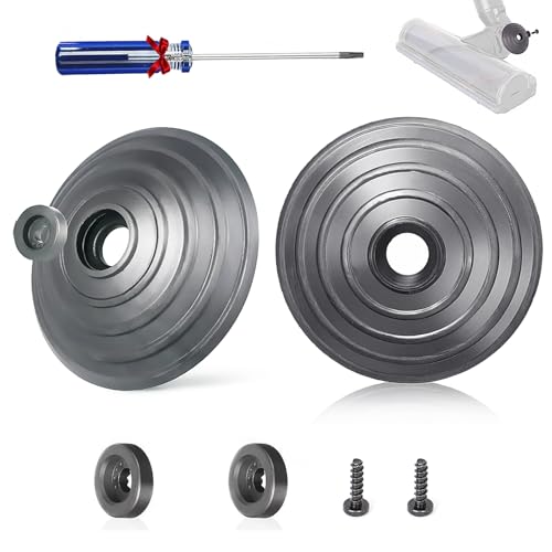 KiimSin V-Ball-Räder Ersatzteil für Dyson V6 V7 V8 V10 V12 DC58 DC59 DC62 DC72 DC74 SV10 SSV12 SV20, Zubehör für 35W 50W Reinigungsköpfe mit Direktantrieb, Ball-Räder+Schrauben+Befestigungen von KiimSin