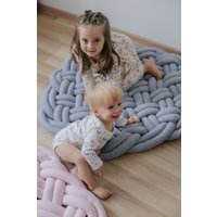 Baby Spielmatte Boden Knoten Kissen Kinderzimmer Bodenteppich Montessori Möbel Aktivitätsmatte Runder Teppich von Kikakids