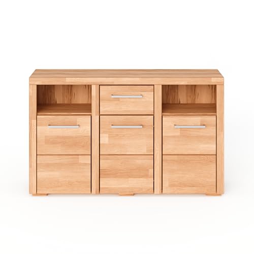 Kiki Design Kommode Sideboard aus Kernbuche, Fronten in Massivholz grifflose Optik, L: 131 x T 35 x H 80 cm Kiki Design Kommode Sideboard aus Kernbuche, Fronten in Massivholz grifflose Optik, L: 131 x T 35 x H 80 cm von Kiki Design