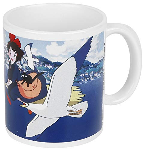 Kiki Kikis Kleiner Lieferservice Tasse Studio Ghibli weiß, Bedruckt, aus Keramik. von Kiki