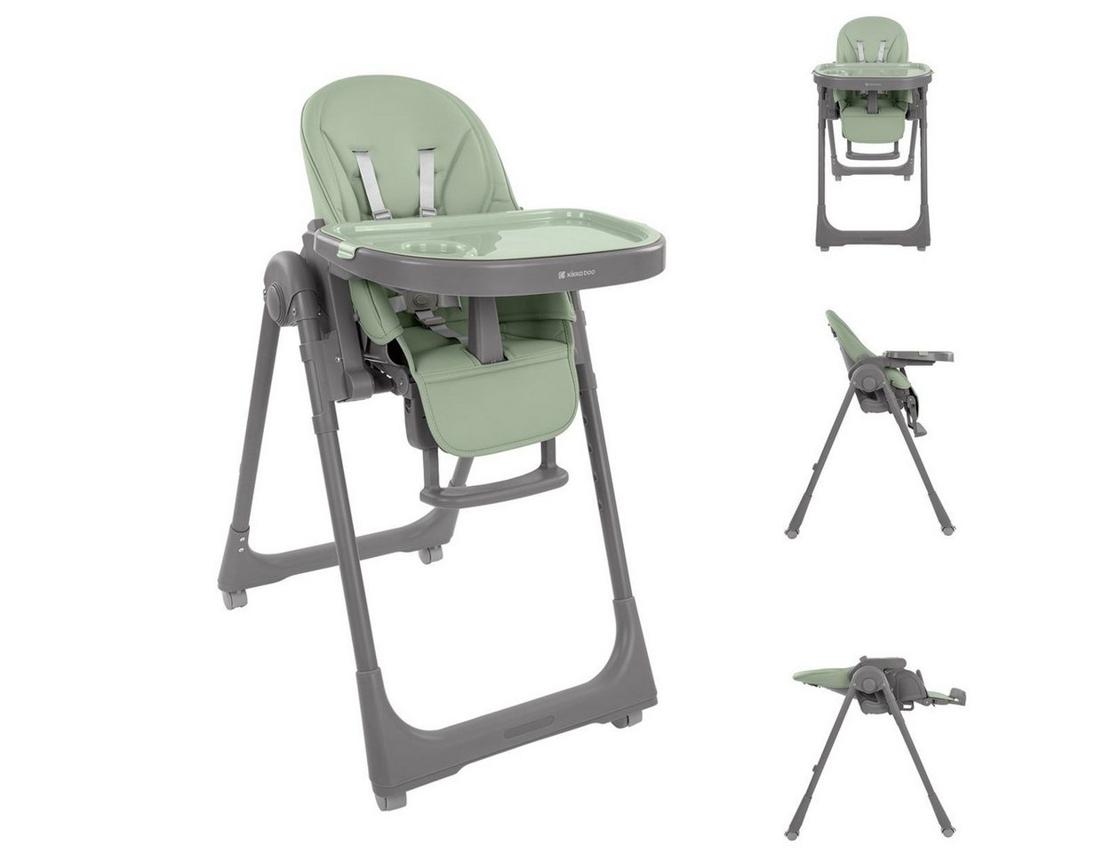 Kikka Boo Kombihochstuhl Kinderhochstuhl Pastello 2, klappbar höhenverstellbar Ablagefach Räder Kikka Boo Kombihochstuhl Kinderhochstuhl Pastello 2, klappbar höhenverstellbar Ablagefach Räder von Kikka Boo