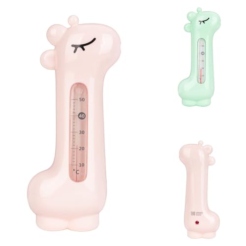 KikkaBoo Baby-Badethermometer GIRAFFE, interessantes Design, Messung von Wasser und Innentemperatur, 10-50 °C, Rosa von Kikka Boo