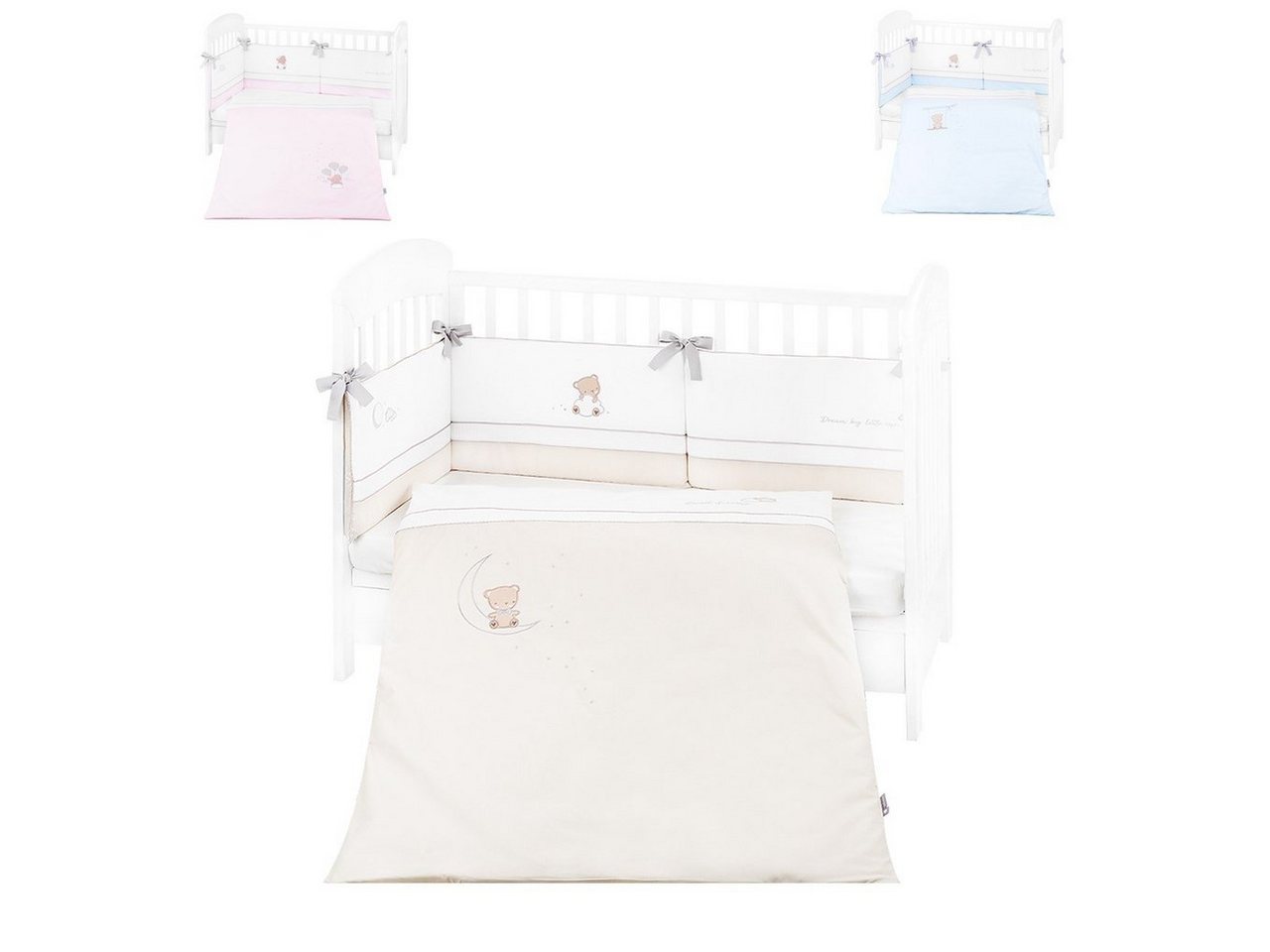 Babybettwäsche Bettwäsche Set Dream Big 3-tlg, Kikkaboo, Baumwolle, 3 teilig, Decke 95 x 135 cm Kissen 35 x 45 cm Laken von Kikkaboo