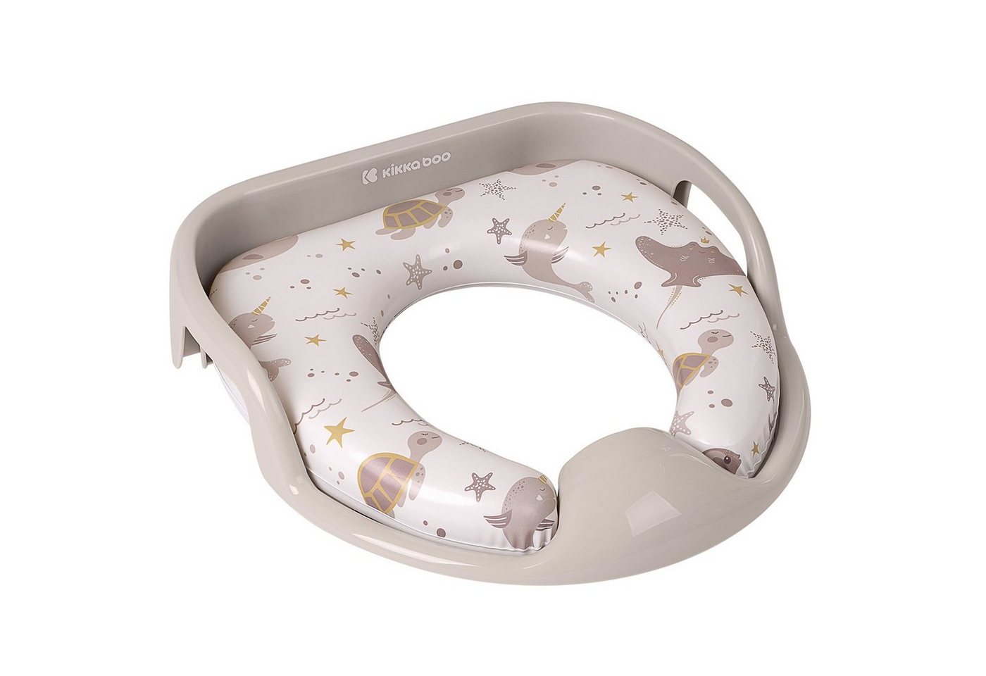 Kikkaboo Baby-Toilettensitz Toilettenaufsatz Sea World, 8 cm, weiches Sitzpolster Spritzschutz Handgriffe von Kikkaboo