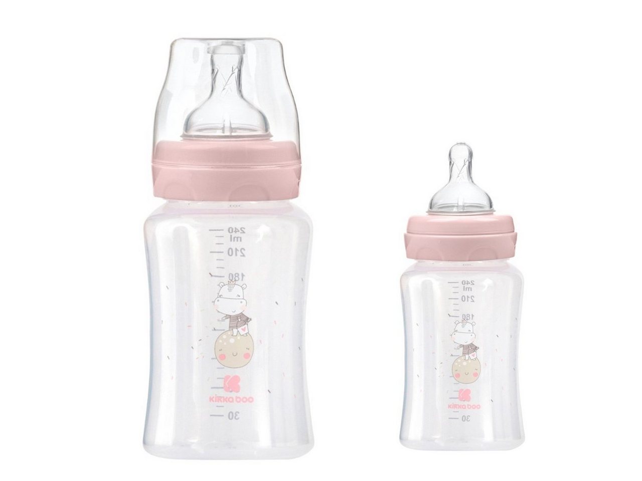 Kikkaboo Babyflasche Babyflasche PP 240 ml, Silikonsauger Größe M, Anti-Kolik, ab 3 Monaten von Kikkaboo