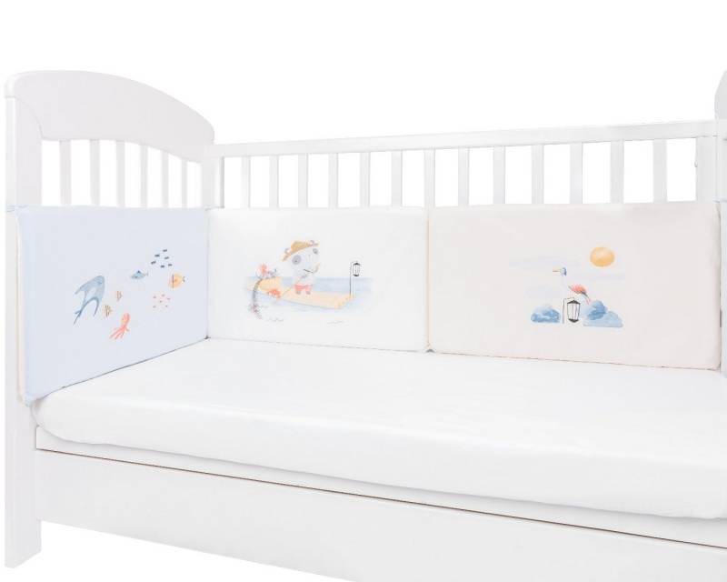 Kikkaboo Bettnestchen Babybett Nestchen 140 x 70 cm, (1-tlg), Bettumrandung 210 cm Baumwolle von Kikkaboo