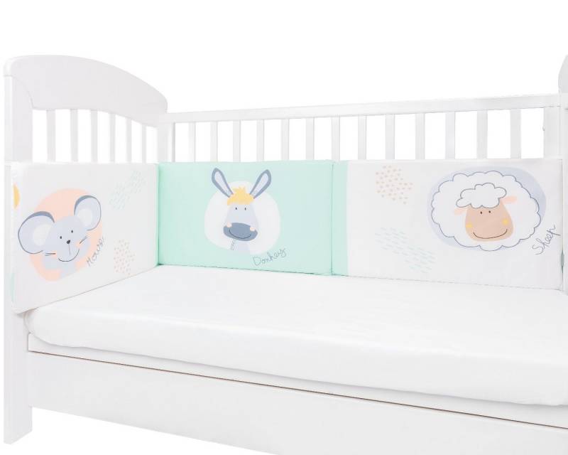 Kikkaboo Bettnestchen Babybett Nestchen 140 x 70 cm, (1-tlg), Bettumrandung 210 cm Baumwolle Kikkaboo Bettnestchen Babybett Nestchen 140 x 70 cm, (1-tlg), Bettumrandung 210 cm Baumwolle von Kikkaboo