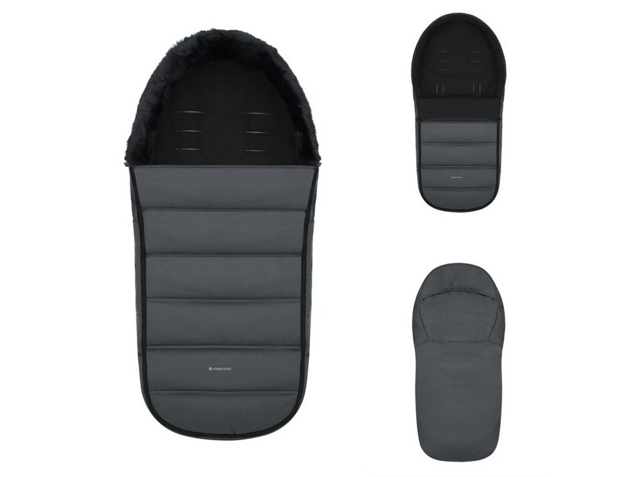 Kikkaboo Fußsack Fußsack Urban Kinderwagen (1-tlg), für Kinderwagen Reißverschluss Steppdesign Gurtöffnungen von Kikkaboo