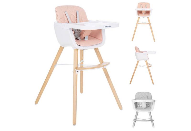 Kikkaboo Kombihochstuhl Hochstuhl 2 in 1 Woody, Kinderstuhl, Tisch verstellbar, Gurt Kikkaboo Kombihochstuhl Hochstuhl 2 in 1 Woody, Kinderstuhl, Tisch verstellbar, Gurt von Kikkaboo