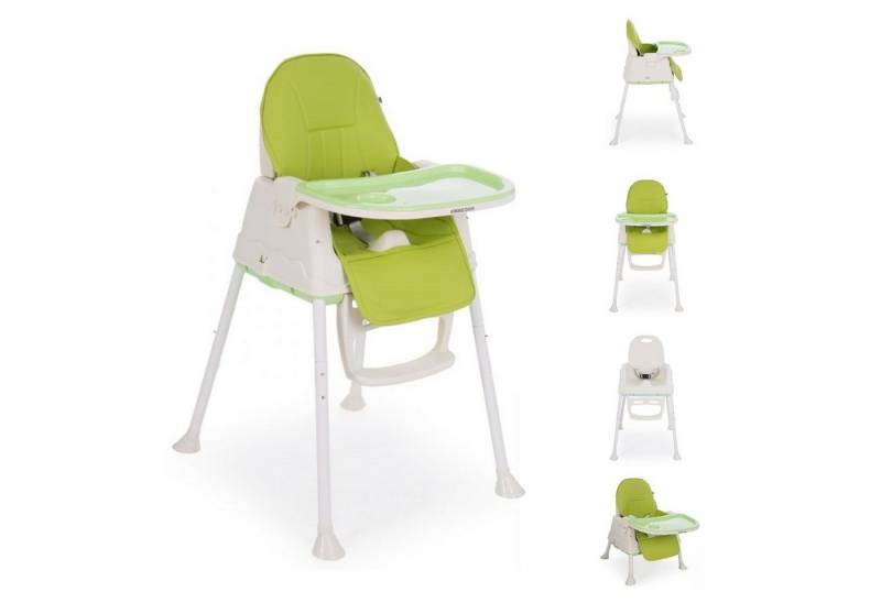 Kikkaboo Kombihochstuhl Hochstuhl Creamy 2in1, Tablet abnehmbar, Höhe verstellbar, 3-Punkt-Gurt von Kikkaboo