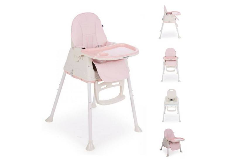 Kikkaboo Kombihochstuhl Hochstuhl Creamy 2in1, Tablet abnehmbar, Höhe verstellbar, 3-Punkt-Gurt von Kikkaboo