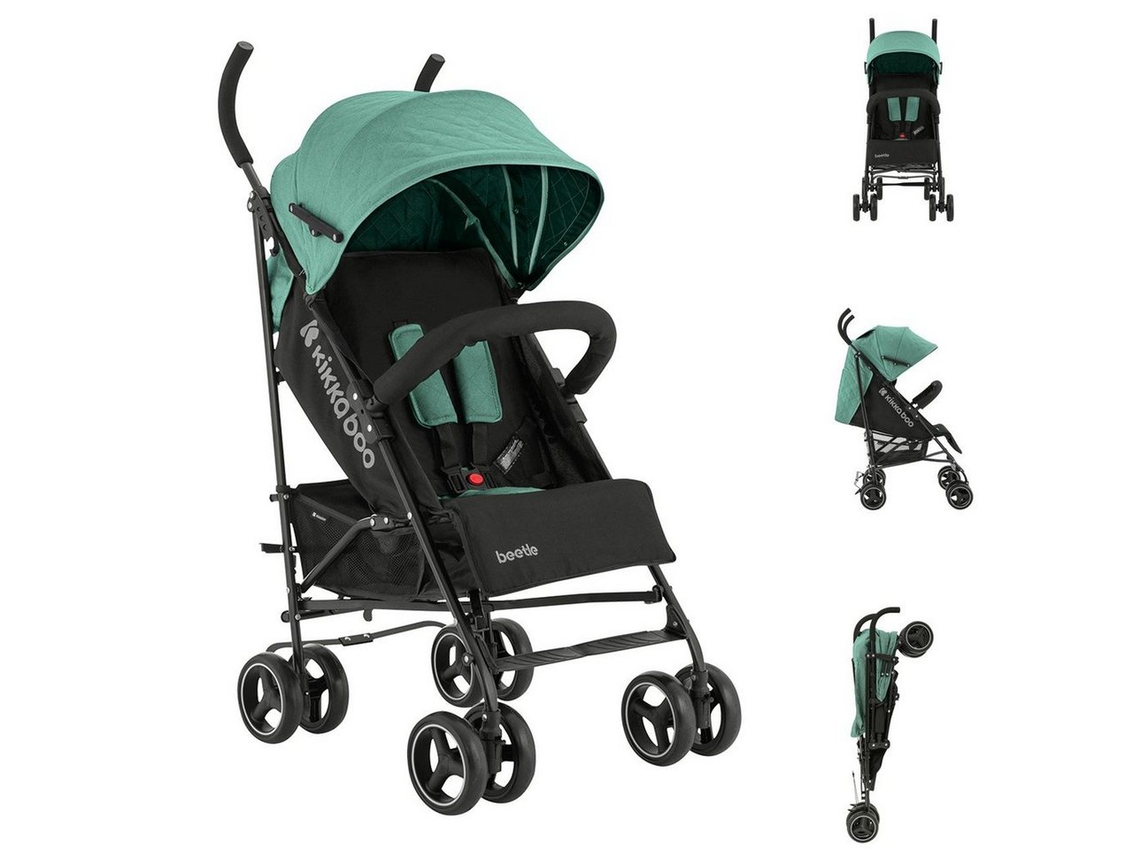 Kikkaboo Kinder-Buggy Kinderwagen Käfer Stahlrahmen, Stahlrahmen, Korb, abnehmbare Vorderräder, Fußstütze Kikkaboo Kinder-Buggy Kinderwagen Käfer Stahlrahmen, Stahlrahmen, Korb, abnehmbare Vorderräder, Fußstütze von Kikkaboo