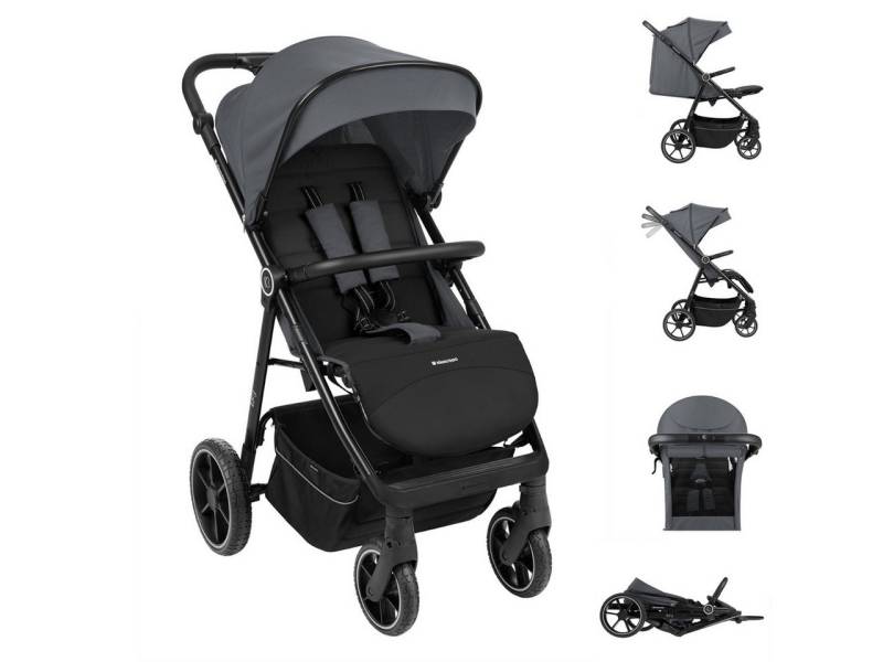 Kikkaboo Kinder-Buggy Kinderwagen Lucy Gurt, Rückenlehne verstellbar Federung Hinterradbremse von Kikkaboo