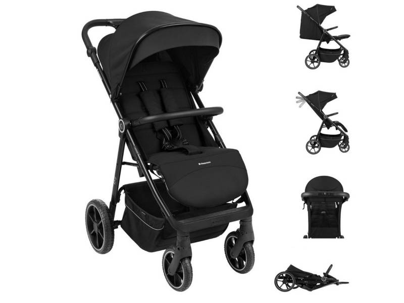 Kikkaboo Kinder-Buggy Kinderwagen Lucy Gurt, Rückenlehne verstellbar Federung Hinterradbremse von Kikkaboo