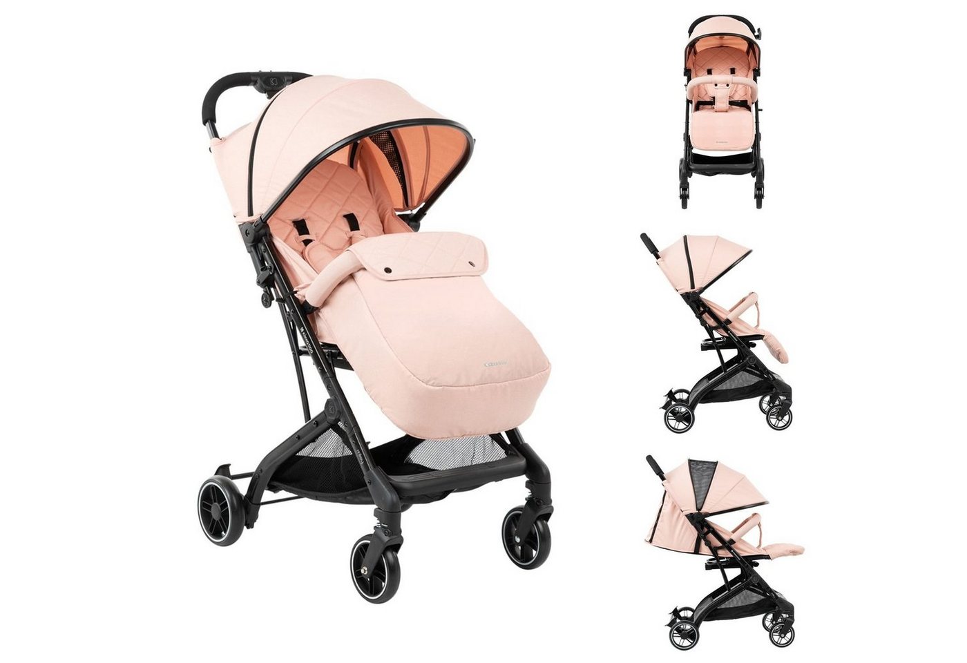 Kikkaboo Kinder-Buggy Kinderwagen Miley mit Fußsack, Fußstütze verstellbar, klappbar, Korb von Kikkaboo