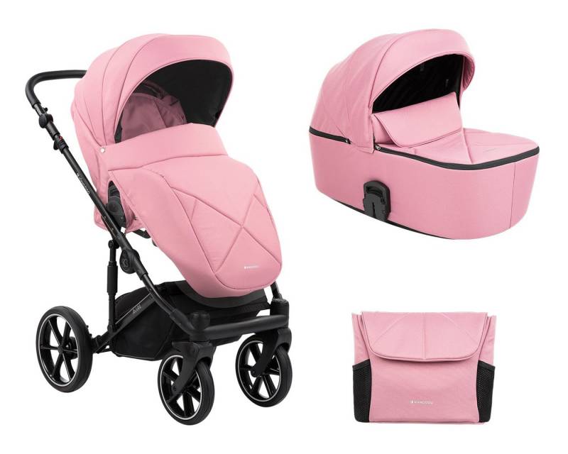 Kikkaboo Kombi-Kinderwagen Kinderwagen Amani 2 in 1, Babywanne, Sportsitz, Wickeltasche, Matratze von Kikkaboo