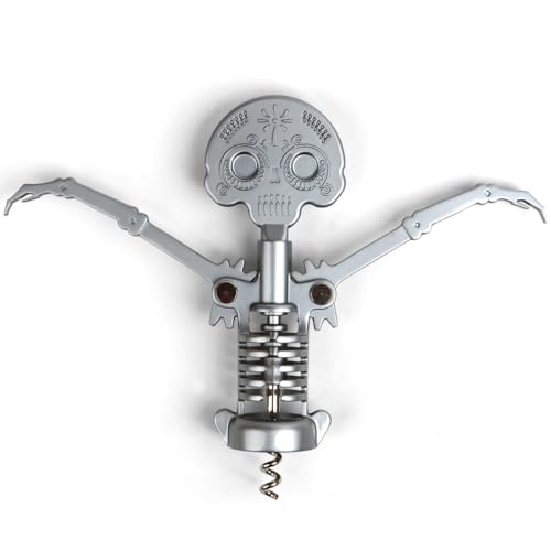 Kikkerland Zinc Alloy Steel Day of The Dead Corkscrew, Grey von Kikkerland