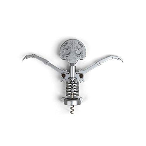 Kikkerland Zinc Alloy Steel Day of The Dead Corkscrew, Grey von Kikkerland