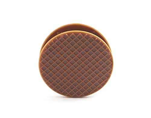 Kikkerland Beutelklips Stroopwafel Set 4 Stück, ABS, Braun, 17.3 x 13 x 3.2 cm, 4-Einheiten von Kikkerland