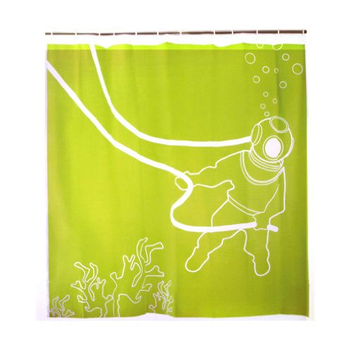 Kikkerland Duschvorhang, 20.000 Liga, 183 x 183 cm von Kikkerland