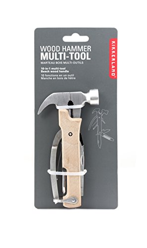Kikkerland Multifunktionswerkzeug Holz "Hammer Tool", CD502-W von Kikkerland