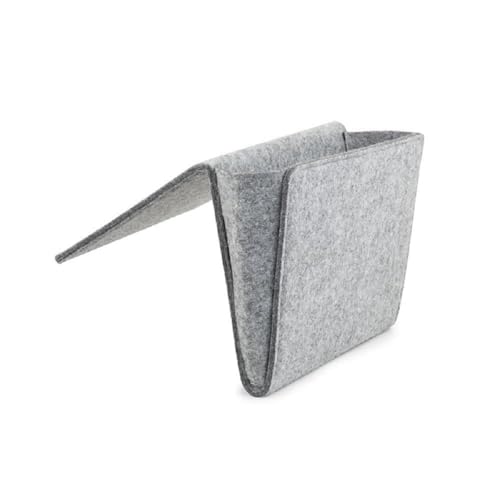 Kikkerland Bedside Betttasche, Stoff, Grau, 22x 28.2X 4 von Kikkerland