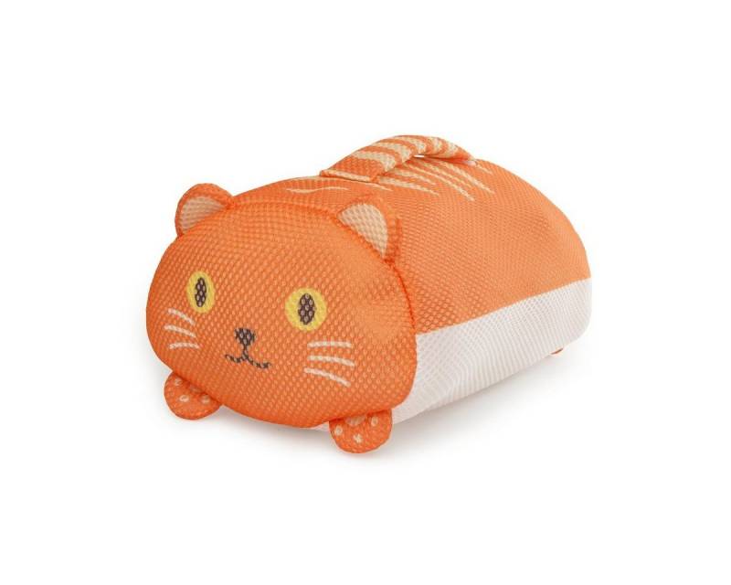 Kikkerland Wäschesack Wäschenetz Katze Orange Handy Cat Laundry Bag 25 x 15,5 x 2,5 cm von Kikkerland