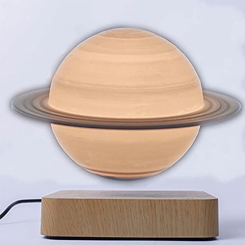 Kiko-ershaa Magnetic Levitation Lamp 3d Printing LED Saturn Lampe Nachtlicht Schwimmlampe 360 ° drehbare Lampe 3 Farben ändern Globale Schreibtischlampe für Wohnzimmer Schlafzimmer Dekor von Kiko-ershaa