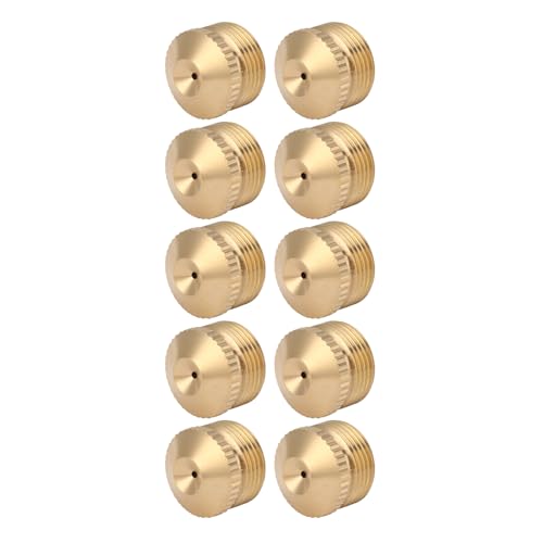 Kikumi 10 Stück Messing-Nebeldüsen, Nebelsprinklerkopf für Fabrikgelände, Kohlebergwerk, Garten, Rasen, Kühlsystem (G3/4 Zoll 10,4 cm) von Kikumi