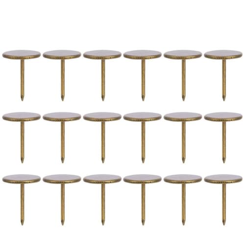 Kikumi 100 Pcs Nagel Flacher Kopf Cyan Bronze Eisen Dekorative Stifte Sofa Möbelzubehör (Durchmesser 16 mm*Gesamtlänge 20 mm) von Kikumi