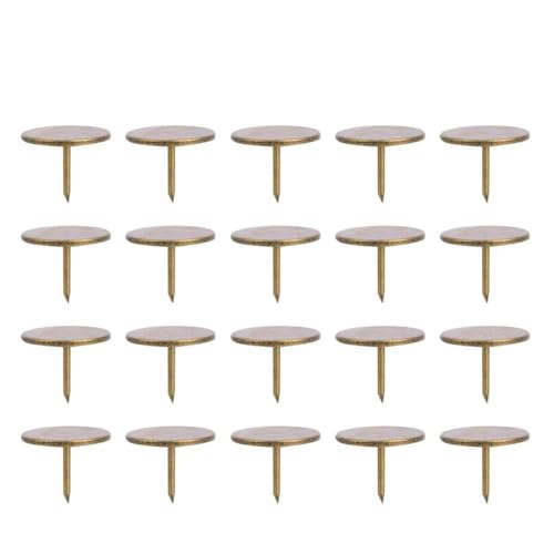 Kikumi 100 Pcs Nagel Flacher Kopf Cyan Bronze Eisen Dekorative Stifte Sofa Möbelzubehör (Durchmesser 19 mm*Gesamtlänge 15 mm) von Kikumi