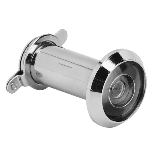 Kikumi 2PCS 220 Grad Betrachtungswinkel Antitheft Haushaltstür-Zuschauer Rückzugsabdeckung mit Zuhause (Einfach 16 Silber, Blende 16-19, Türstärke 35-60) von Kikumi
