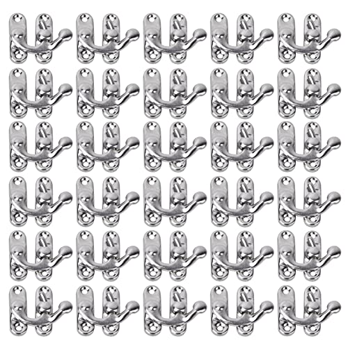 Kikumi 30 PCs HaSP Hook Retro Style Iron Latch Hook HaSP für Schmuck Geschenkboxen 3.2 X 2,8 Cm (Silber linker Haken) von Kikumi