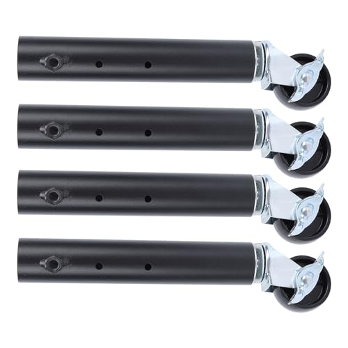 Kikumi 4pcs Möbelbeine mit Schnupfenrädern Hochleistungskohlenstoffstahl Tisch Bein Strecker für Schranksofa Bett Couch Couchtisch (27 cm) von Kikumi
