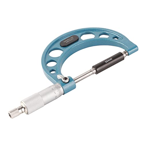 Kikumi Externer Mikrometer-Edelstahl Hoher Präzisionsdicke Messwerkzeug mit 0,01 Mm Schraubenschlüssel (50-75 mm) von Kikumi