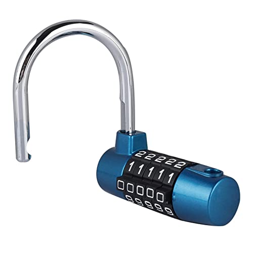 Kikumi High Security 5 -Digit Code Lock Vorhängeschloss, Zinklegierung Kombinationsperre für Koffer, Tür, mit Hellen Farben, Starker und Umfangreicher Gebrauchspalette (Blau) von Kikumi
