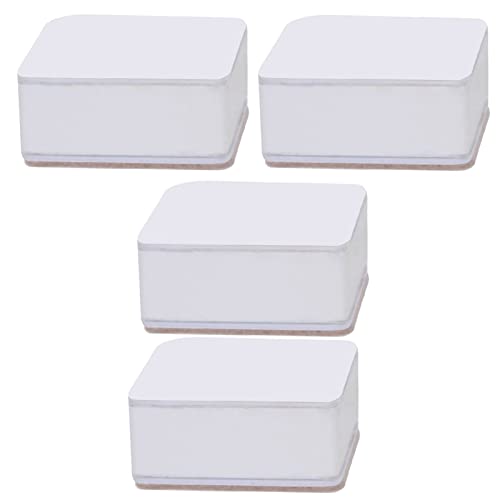 Kikumi Kohlenstoffstahl Möbel Riser Selbstkleber Möbel Heben Anti -Schlupf -Lärmbett Lifter mit Filzpolster für Sofa Couch (Weiß) von Kikumi