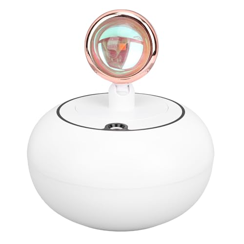Kikumi Luftbefeuchter mit Sonnenuntergang Lampe Wasserauffüllung USB Powered Desktop -Luftbefeuchter für Zuhause und Auto weiß Kikumi Luftbefeuchter mit Sonnenuntergang Lampe Wasserauffüllung USB Powered Desktop -Luftbefeuchter für Zuhause und Auto weiß von Kikumi