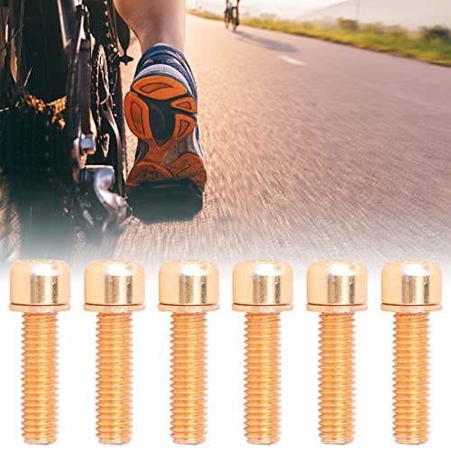 Kikumi M5x18mm -Fahrradstammschraube mit Abstandshalterstahlfahrradlenker (Goldene Karte/6 Stück) von Kikumi