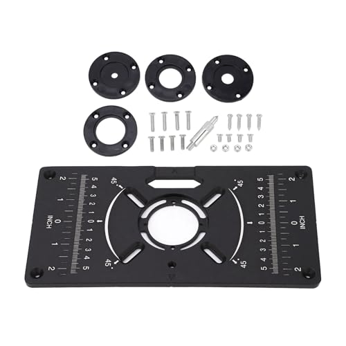 Kikumi Routerplatte Aluminiumlegierung Router Tisch Einsatzplatte Trimmmaschine Flip Board Schwarz Kikumi Routerplatte Aluminiumlegierung Router Tisch Einsatzplatte Trimmmaschine Flip Board Schwarz von Kikumi