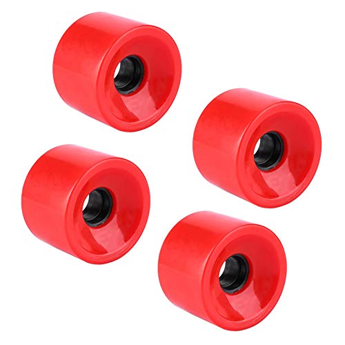 Kikumi Skateboardzubehör Skateboardräder Set von 4 70 * 51 Mm PU Skateboardräder Langbretträder (Rot) von Kikumi