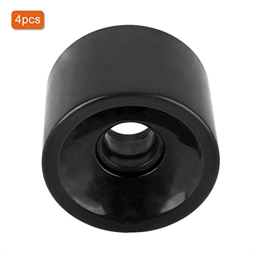 Kikumi Skateboardzubehör Skateboardräder Set von 4 70 * 51 Mm PU Skateboardräder Langbretträder (Schwarz) von Kikumi
