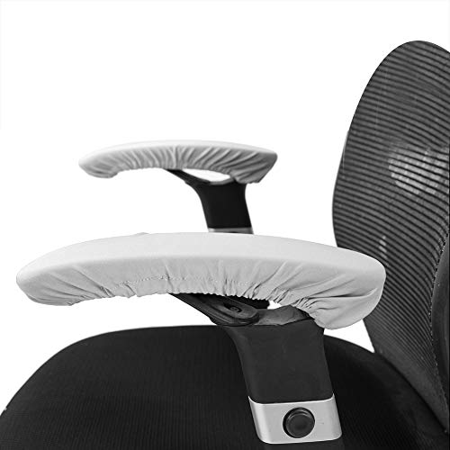 Kikumi Stuhl Armlehnenabdeckung Paar Elastischer Dehnbarer Bürostuhl Armlehnenabdeckung Abnehmbarer Computerstuhl Armschutz (Grau) von Kikumi